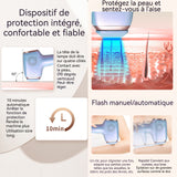 Épilateur lumière avec refroidissement 15j 2 têtes remplaçables contrôle tactile épilateur pour femme epilateur lumière pulsée