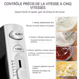 Batteur 300W avec 5 modes de travail avec 2 crochets pétrisseurs et 2 fouets pour la cuisson et les gâteaux batteur electrique