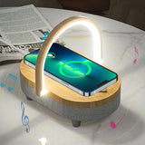 Base de chargement sans fil  Chargement rapide de 15 W   Gradation à trois vitesses  Éclairage nocturne  Haut-parleur Bluetooth