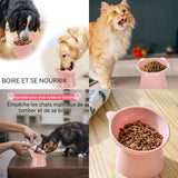 Gamelle chat 11,7x11,5x13,7cm grande gamelle pour chien et gamelle pour chat à col incliné bol pour animaux de compagnie plastique