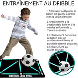 Tapis d'entraînement de football 60x90cm Tapis d'entraînement de tapis de tapis de football  silicone de réduction de bruit noir
