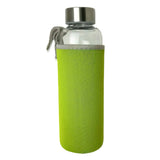 Bouteille d'eau en verre de 500 ml de grande capacité résistante à la chaleur facile à transporter avec filtre matériau sûr vert