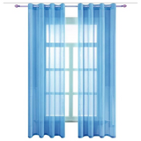 Rideau 132x213cm rideaux voilage rideau semi-transparent intérieurs décoration de fenêtre moderne pour salon chambre couleur pure