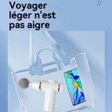 Massage 800mAh 3500r/min 14x14cm écran tactile mode bouton massage musculaire électrique 8 vitesses 12 têtes massage profond blanc