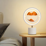 Lampe sablier dessin de sable mouvant dynamique pendule 3d stéréo lampe de table créative pour le bureau à domicile