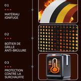 Radiateur soufflant 1000W 2-speed d'air froid et chaud chauffage d'appoint avec minuterie et télécommande chaufferette electrique