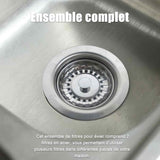 Filtre évier cuisine 2 pcs 8cm acier inoxydable adapté éviers standard capacité filtrage déchets conduits installation nettoyage