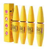 Mascara 4 pcs 4 têtes de brosse Mascara noir épais imperméable et résistant à la transpiration facile à enlever sans bavures