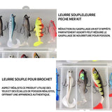 Leurres de pêche kit 10 pcs PVC 10cm leurre souple pour brochet truite bar leurre souple pour brochet leurre de surface flottante