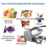 Broyeur à glace 2L machine à smoothie domestique et commerciale brise-glace à double lame 250W machine smoothie haute puissance
