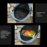 Sac à dos scolaire 47x32x12cm modèle d'étudiant de grande capacité sac à dos d'ordinateur à la mode tendance loisirs cartable
