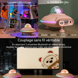 Enceinte bluetooth 1200mah 4 modes de jouer bluetooth 5,4 USB enceinte portable avec RGB veilleuse prise en charge de la carte tf