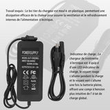 Chargeur trotinette electrique 53.5V 2A adaptateur secteur alimentation chargeur secteur alimentation chargeur trottinette batterie