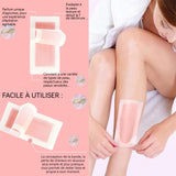 bande de cire froide dépilatoire 30 comprimés Extrait de rose Pratique Sans chaleur Doux Bandes de cire non tisséesCire épilatoire