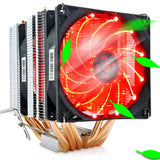Refroidisseur CPU pour PC de bureau Six tubes en cuivre Double tour de contrôle de la température Pression du ventilateur 130w