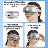 Masseur oculaire 5 modes Chaleur constante Portable Pliable Musique Bluetooth Respectueux de la peau masseur oculaire avec chaleur