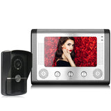 Sonnette de porte 7 pouces HD sonnette visuelle vision nocturne imperméable à la pluie IP55 1000 ligne interphone visuel un à un