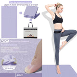 Tapis de Yoga Pliable FitnessMat 183x61cm Voyage Tapis de Yoga Antidérapant et épais Pilates Tapis de Gymnastique Sportive Violet