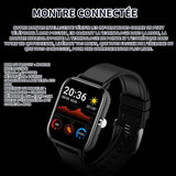 Montre Internet montre intelligente 1,69 pouces résolution 240x320 220mah batterie intégrée montre intelligente de sport noir