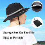 Chapeau de pêcheur à écran solaire à séchage rapide extérieur réfléchissant imperméable à l'eau peut être stocké chapeau de soleil