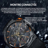 Montre connectée 47.8X13.5mm smartwatch montre bluetooth surveillance de santé fréquence d'exercice montre à connectivité bluetooth