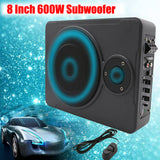 Car Audio Car Slim Seat Subwoofer 8 inch with Tweeter Subwoofer 12v Wiring 600W Car Subwoofer Suitable for Speakers in Cars