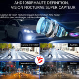 Caméra de recul IPX69K étanche à 18 LED infrarouges fonction de vision nocturne diagonale de 170 degrés GPS voiture avec 20m cable