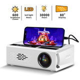 Micro projecteur mini portable maison extérieure haute définition 1080P téléphone portable même écran projecteur