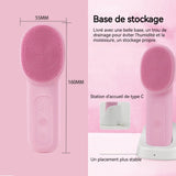 Brosse Nettoyante Visage Électrique 500mAh IPX7 Waterproof Hot & Cold Dual Mode Ultrasonic Cleaning Type-C Brosse nettoyante visage