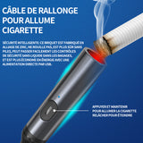 Allume cigarette 5v 2A car USB cigarette lighter windproof electronic cigarette lighter USB power supply smart dual chip long 80cm