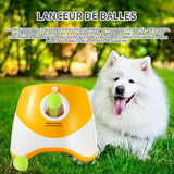 Lanceur automatique de 25.1cmx27.1cmx21.4cm lanceur de lanceur de balles pour animaux de compagnie jouet d'entraînement pour chien