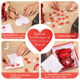 Rose éternelle boîte cadeau ours rose éternelle cadeau coffret cadeau saint valentin peut placer des bijoux coffret cadeau