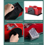 Mélangeur de cartes 23x11x11cm machine à mélanger les mains de poker utilisation silencieuse Le mélangeur manuel est portable