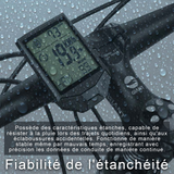 Compteur de vitesse intelligent pour vélo montre de cyclisme ordinateur de vélo 3 en 1 avec vitesse cadence et respiration noir