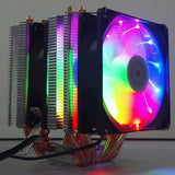 Refroidisseur CPU pour PC de bureau Six tubes en cuivre Double tour de contrôle de la température Pression du ventilateur 130w