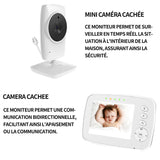 Camera cachee 3.2in 640x480p camera sans fil invisible avec 3,2 pouces lcd 2 voies audio parler réglable vision de nuit caméra