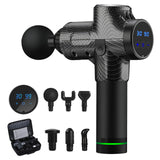 Pistolet de massage musculaire masseur musculaire pour tissus profonds 30 niveaux réglables 6 têtes de massage et écran LCD