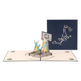 arte de voeux 15x15cm carte de vœux tridimensionnelle basket-ball sport sculpture en papier message de bénédiction carte postale