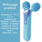 Brosse Nettoyante Visage 5300/min Instrument de beauté du visage à tête rotative à 360 degrés Contour du visage Instrument de beauté