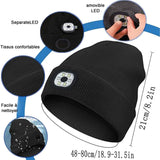 Led bonnet lampe frontale bonnet technique convient à la course et à la pêche nocturnes et d'autres sports plein air taille moyenne