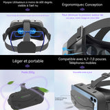 Casque VR G13 Lunettes VR audio et vidéo de jeu 3D montées sur la tête compatible téléphones mobiles effets visuels des films IMAX