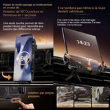 Support telephone voiture 15 w/10 w/7,5 w reconnaissance automatique sortie de charge sans fil support charge rapide double bobine