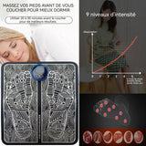 Masseur pieds avec 8 modes réglables et 19 niveaux d'intensité ecran LED réduire la fatigue et favoriser la circulation sanguine