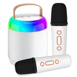 Machine de karaoké 1200mah type-c supporte TF et FM bluetooth 5,3 micro karaoke enfant avec 2 microphones et divers effets sonores