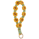ordon 18x2,3cm lanière tressée pour téléphone portable porte-clés motif marguerite pendentif clé fleur confortable cadeau idéal