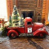 Ornements de voiture en résine, artisanat, ornements d'arbre de noël, ferme, camion rouge, ornements de décoration de noël