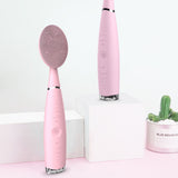 Brosse Nettoyante Visage Électrique Batterie externe portable 300 mAh avec poignée en silicone étanche IPX6 Brosse nettoyante visage