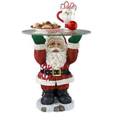 Plateau de serveur du père noël, Sculpture en résine, ornement artisanal pour la maison et le bureau, cadeau d'anniversaire