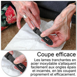 oupe-ongles 2PCS grande ouverture pointu acier inoxydable outils manucure facile transporter manucure facile avec lime à ongles