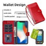 Étui pour téléphone  Convient à l'iPhone 11  avec lanière courte   Plusieurs fentes pour cartes    Bouton magnétique sécurisé